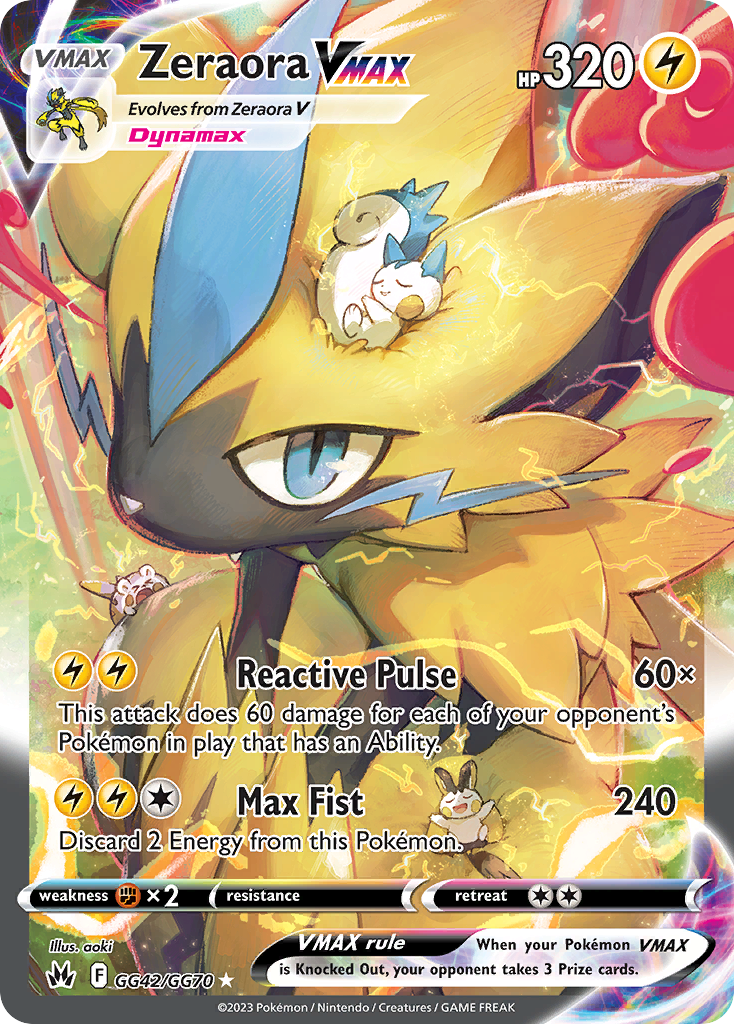 Crown Zenith Galarian Gallery Zeraora VMAX #GG42/70